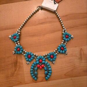 Turquoise Squash Blossom Necklace